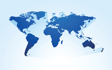 world map blue vector