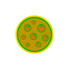 Pizza.Vector illustration. simple pizza icon top view