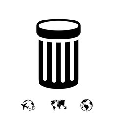 trash bin icon stock vector illustration flat design