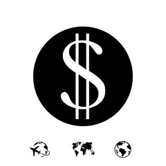 money icon stock vector illustration flat design