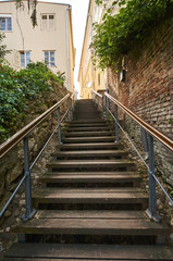 Stairs of Kapucinske in city Zagreb.