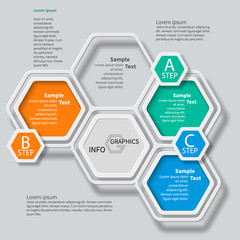Abstract 3D Paper Infographics
