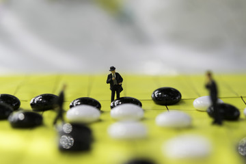 Businessman sale something for business concept.