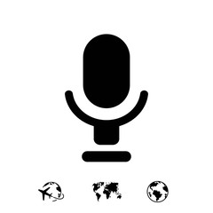 Microphone icon stock vector illustration flat design
