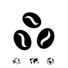  Coffee beans icon  stock vector illustration flat design