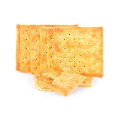 crackers isolate on white background