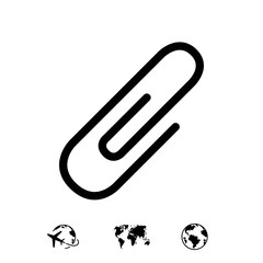 paper clip icon stock vector illustration flat design