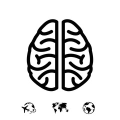 brain icon stock vector illustration flat design