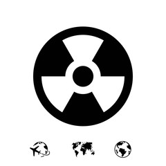 radioactive icon stock vector illustration flat design