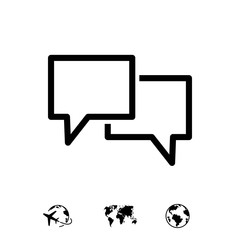 Fototapeta premium Speech Bubbles Icon. Chat pictogram icon stock vector illustration