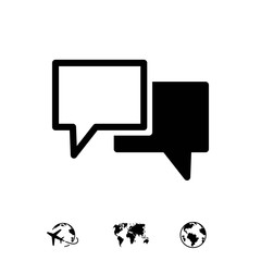 Fototapeta premium Speech Bubbles Icon. Chat pictogram icon stock vector illustration