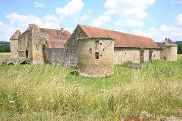 Fototapeta na wymiar The medieval Castle of Eguilly in Burgundy, France
