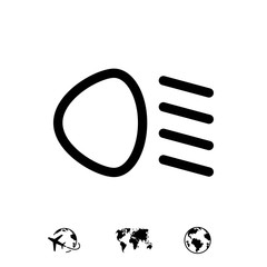 dipped beam icon stock vector illustration flat design