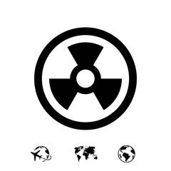 radioactive icon stock vector illustration flat design