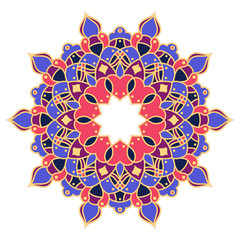 Eastern arabian and indian style mandala design