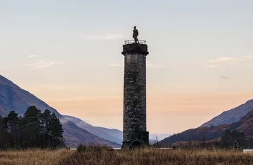 The Glenfinnan Monument, Scotland. On the top of the column stands Charles Edward Stuart (aka Bonnie Prince Charlie) who lead the Jacobite uprising between 1745-46.