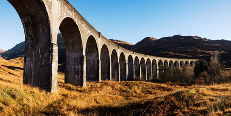 Concrete viaduct in the Scottish Highlands