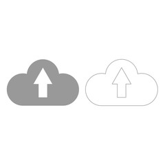 Cloud service  grey set  icon .