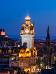 Fototapeta na wymiar Edinburgh cityscape at night, Scotland, UK