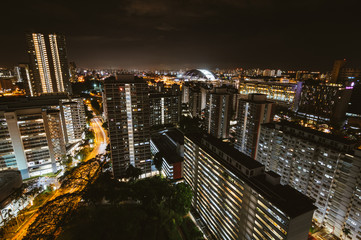 Fototapeta na wymiar Night Cityscape of Singapore