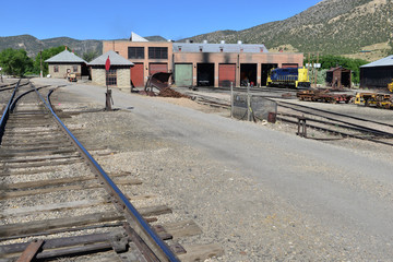 A railway shunting yard in Nevada.