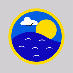 Obraz premium Sun over sea