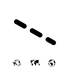 dash-dotted line icon stock vector illustration flat design