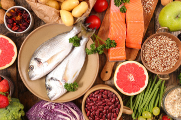 selection of health food