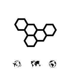 honeycomb honey icon stock vector illustration flat design