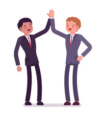 Fototapeta premium Business partners giving high five