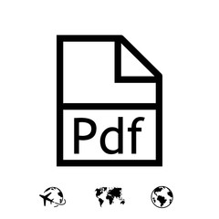pdf icon stock vector illustration flat design