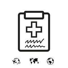 Doctor with clipboard. clipboard with checklist. Medical report icon stock vector illustration flat design