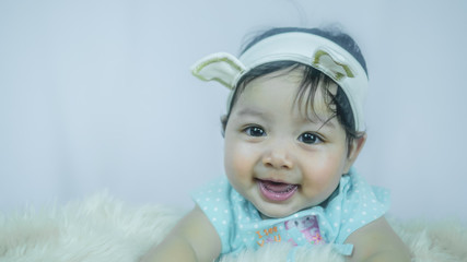 Asian Smiling baby girl