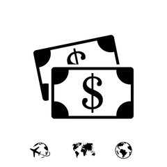 dollar money icon stock vector illustration flat design