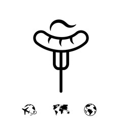 fork and knife icon stock vector illustration flat design