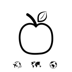 apple icon stock vector illustration flat design