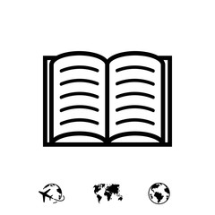 open book icon stock vector illustration flat design