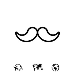 mustache icon stock vector illustration flat design