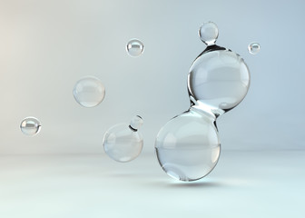 Fototapeta na wymiar 3d illustration water drops