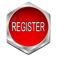 Register Button - 3D illustration