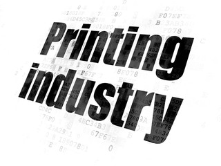 Manufacuring concept: Printing Industry on Digital background