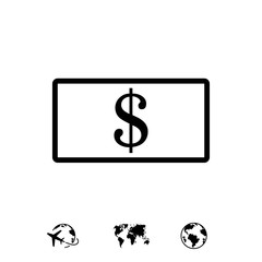 dollar money icon stock vector illustration flat design