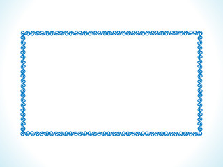 abstract artistic blue floral border