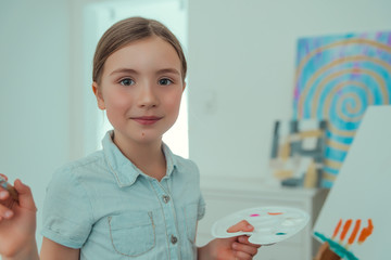 child young paint artist