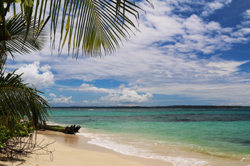 Beautiful caribbean beach in Panama. Tropical Travel. Wanderlust.