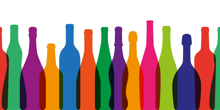 bouteille de vin - silhouette - vin - fond - forme - banni&egrave;re - web - foire aux vins