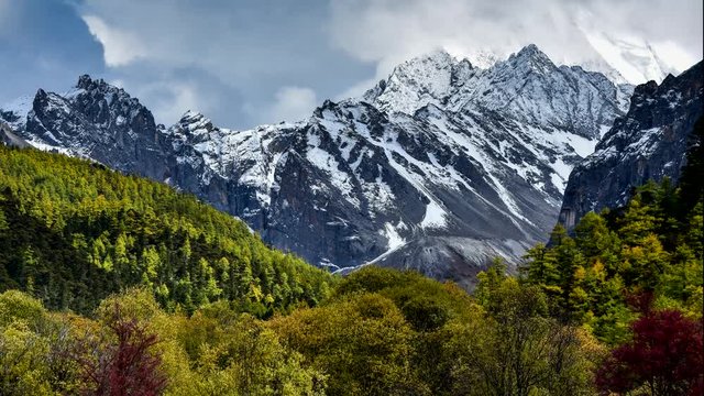Mountain peak, Yading national level reserve, Daocheng, Sichuan Province, China.