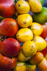 Exotic tropical fruit called chontaduro (Bactris gasipaes) 