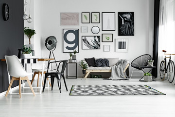Room in scandinavian style - obrazy, fototapety, plakaty