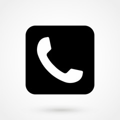Phone icon in trendy flat style isolated on grey background. Handset icon with waves. Telephone symbol for your design, logo